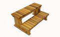 Cedar 2-Tier Steps Full Length